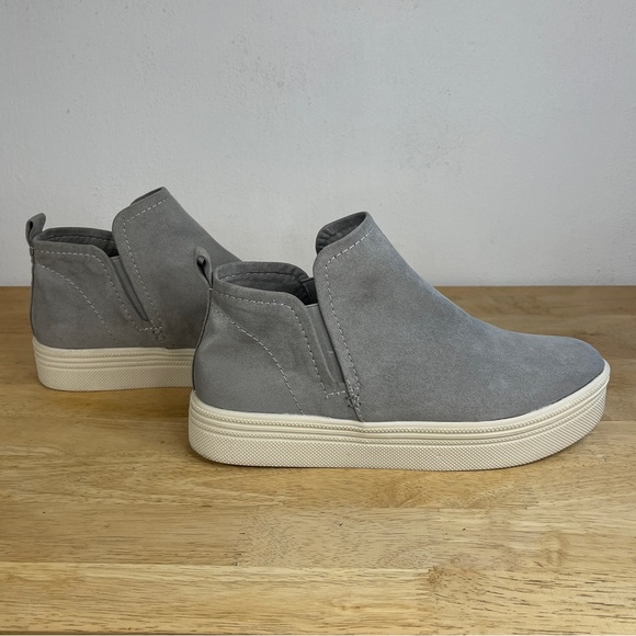 Dolce Vita Tate Gray Suede Platform Slip On Chunky Sneakers Size 8.5 - Picture 7 of 16